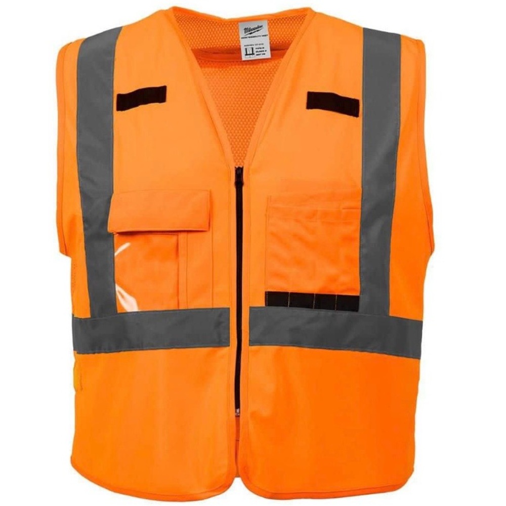 Milwaukee High-Visibility Orange Safety Vest - Men size S/M